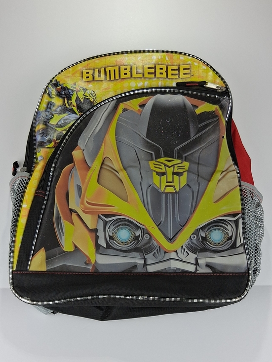 Transformers Other - Boys Transformers Backpack Bumblebee Red Black Gray Elementary 2 Compartments